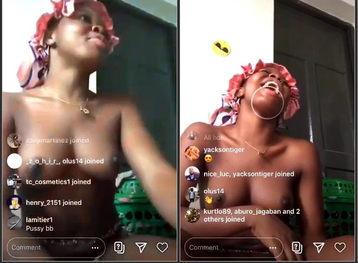 LIVESHOWS 19year Old Naija Slayqueen Display Her Small Breast Live On Instagram Leaktube.net - LEAKTUBE