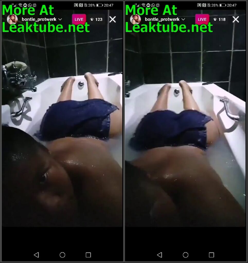 LIVESHOWS Big Butt Slay Queen Bontle Naked Bath Live on Instagram @bontle protwerk Leaktube.net