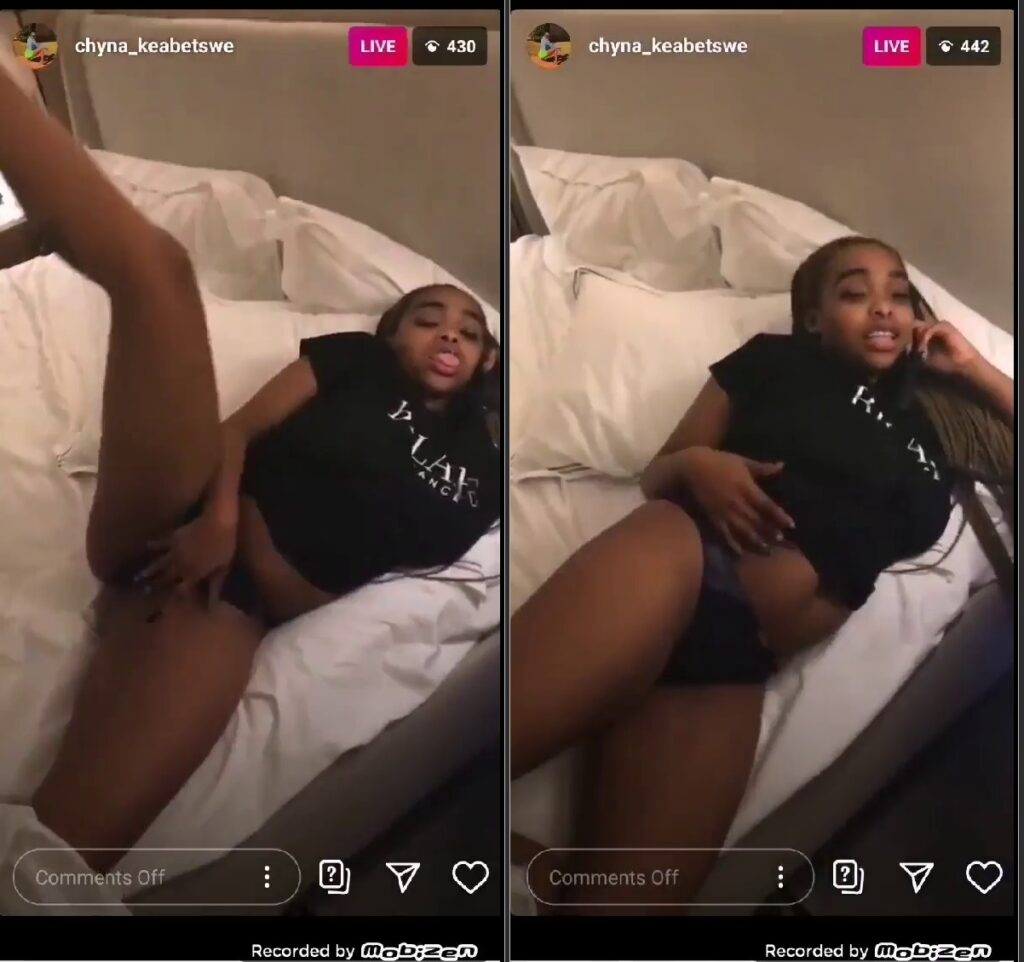 LIVESHOWS Mzansi SlayQueen @Chyna Keabetswe Display Pussy Live on Instagram Leaktube.net