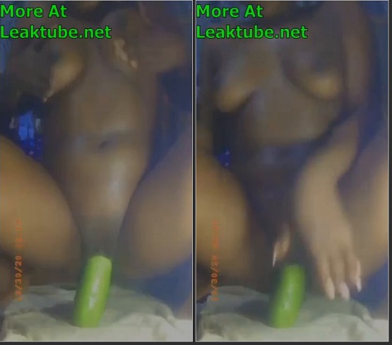 Nigeria- Abuja Babe Jenny Ride Big Cucumber | LEAKTUBE